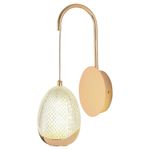 arandela led 3 em 1 nitrolux 5w bivolt la-301 dourado (mp)