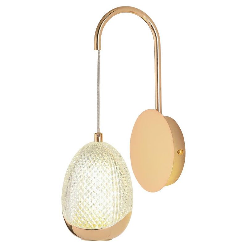 arandela led 3 em 1 nitrolux 5w bivolt la-301 dourado (mp)