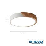 luminária led 3 em 1 de sobrepor nitrolux 25w bivolt psr-001b (mp)