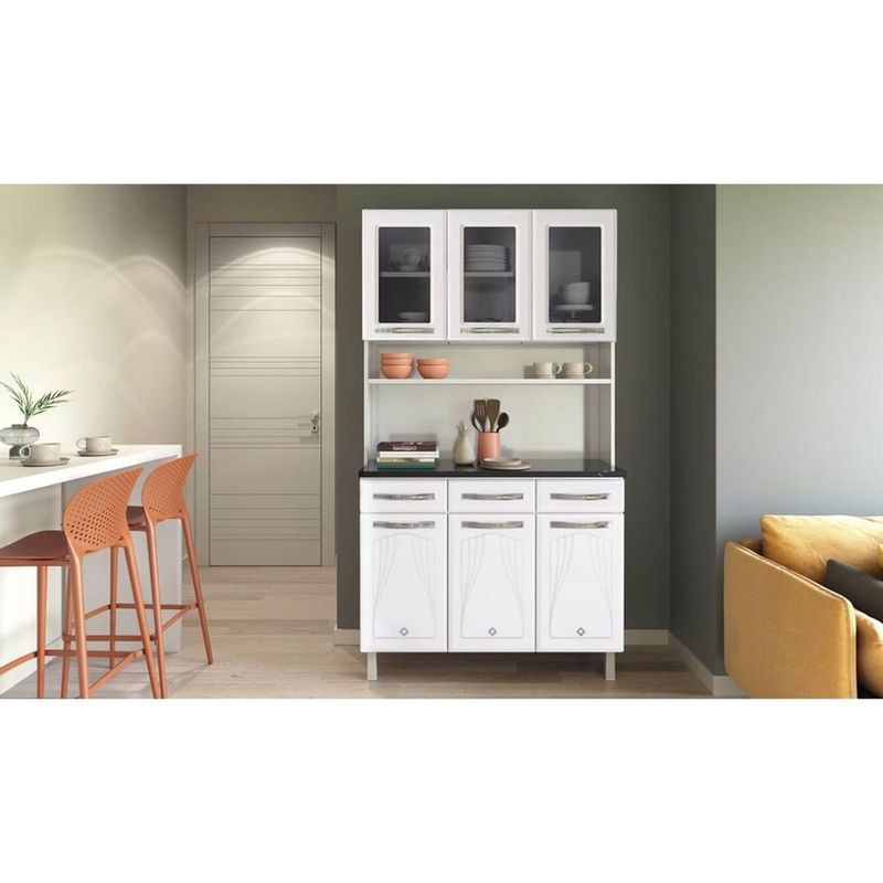 armário de cozinha telasul cristal 819210 branco
