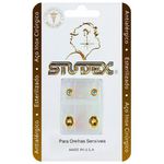 brinco antialérgico studex classic bezel furtacor médio dourado