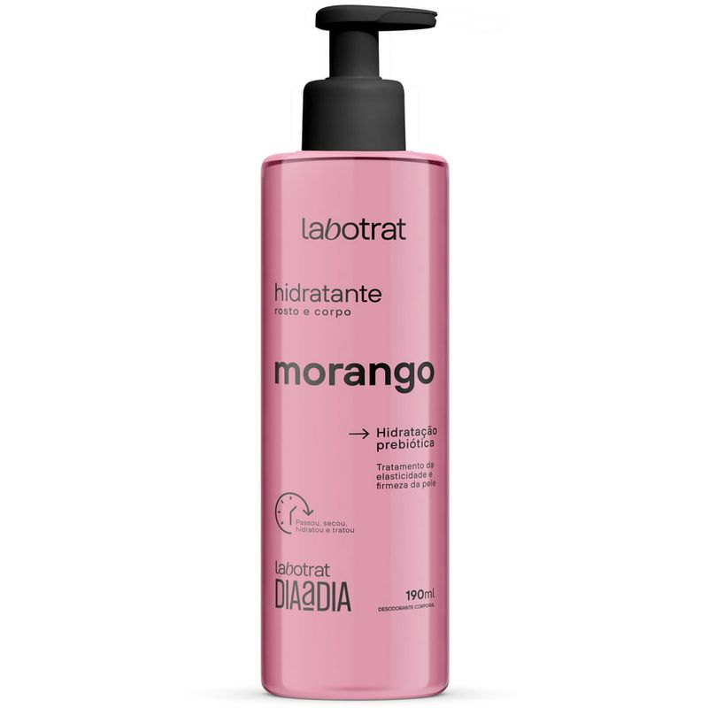 hidratante facial e corporal labotrat morango 190ml (mp)