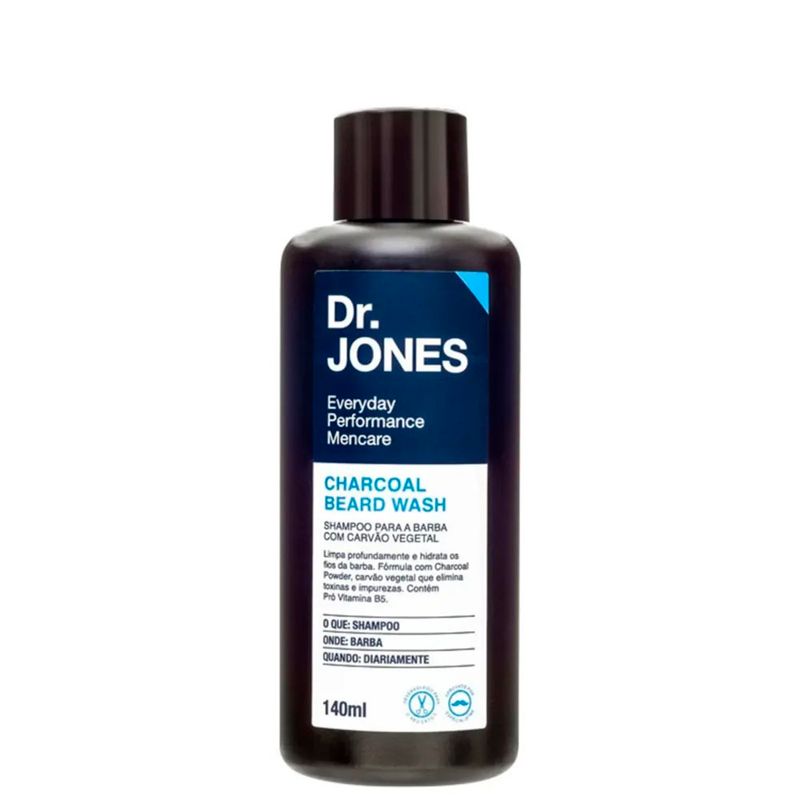 shampoo para barba dr. jones charcoal beard wash 140ml