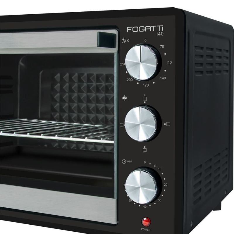 forno elétrico de bancada fogatti 40 litros 127v preto 10059606