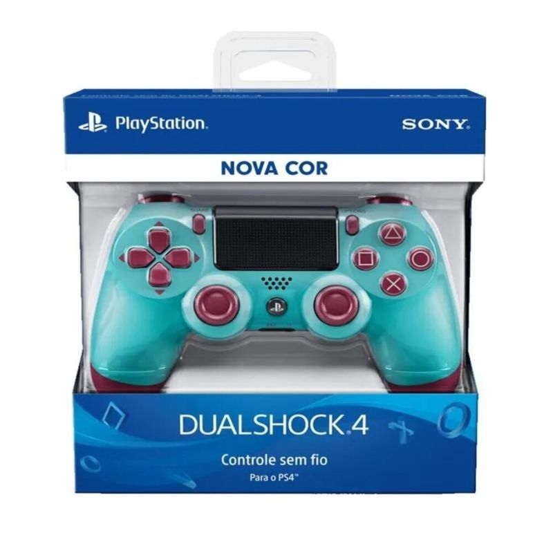 controle para ps4 sony dualshock 4 berry blue (mp)