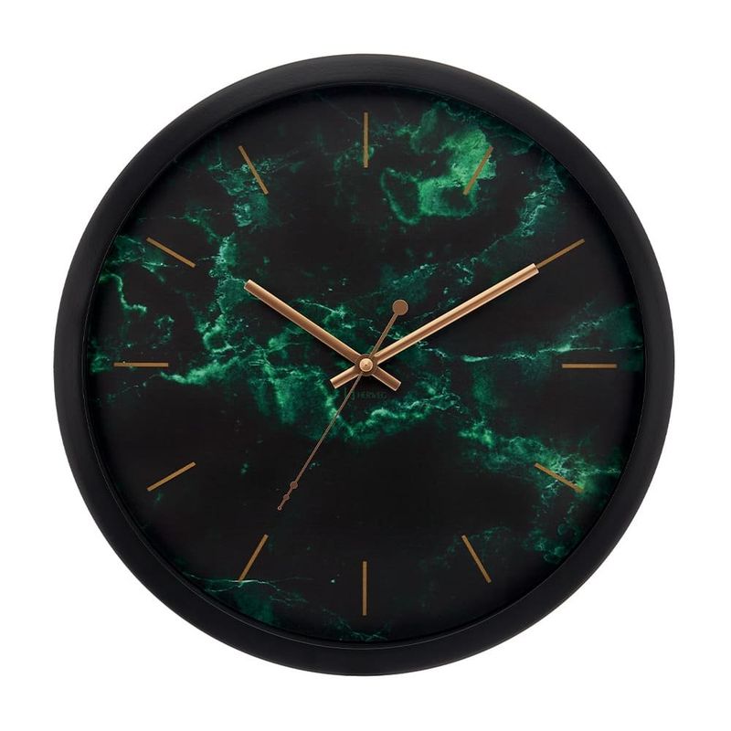 relógio parede herweg preto verde 6734/034