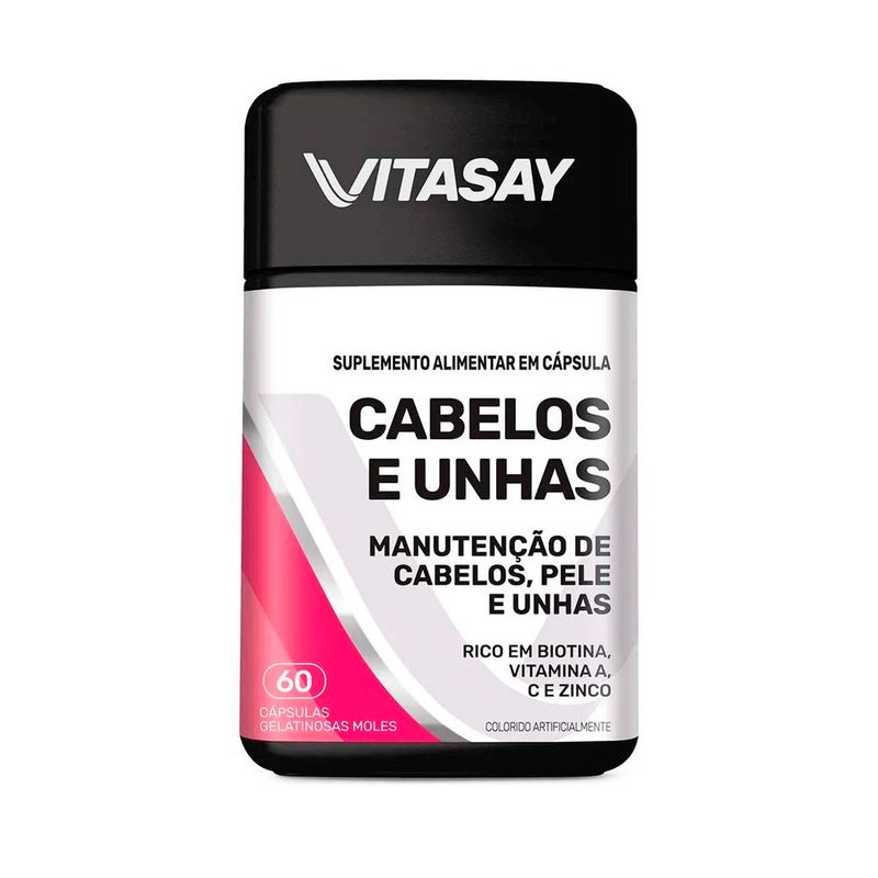 vitasay cabelos e unhas 60 cápsulas