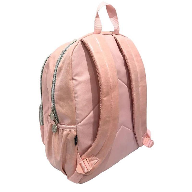 mochila metalizada seanite 41x30cm rosa (mp)