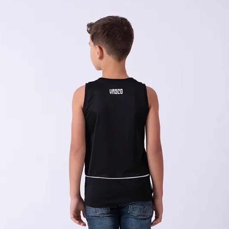 camisa regata infantil vasco braziline glória preto m (mp)