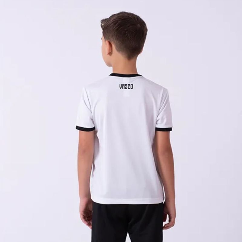 camisa infantil vasco braziline razão branco 4 anos (mp)