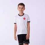 camisa infantil vasco braziline razão branco 6 anos (mp)