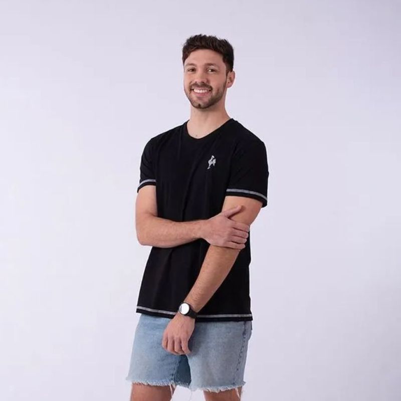 camisa masculina atlético mineiro braziline rudimento preto g (mp)