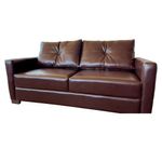 sofá 3 lugares marjom carajás 1,80m napa marrom (mp)