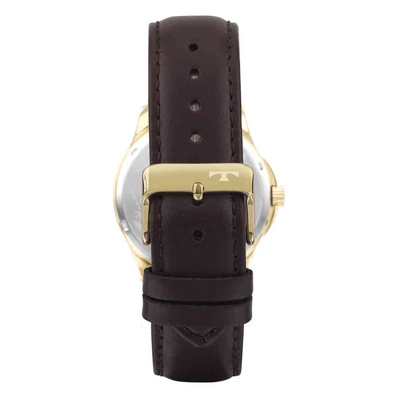 relógio masculino technos dourado e marrom 2115tyh/0m
