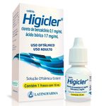 higicler 0,1+17mg/ml solução oftálmica 10ml cloreto de benzalconio+ ácido borico cristalia