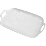 bandeja com alça wolff porcelana butterfly branca 29x18x4cm (mp)