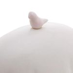 manteigueira de porcelana wolff birds branca 16x10x9cm (mp)