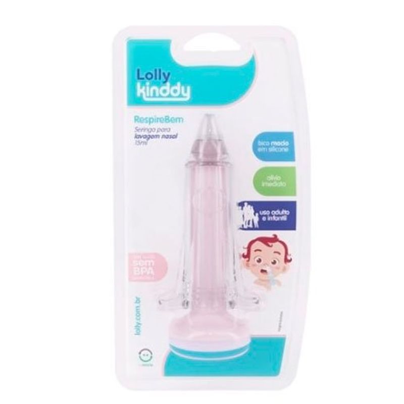 seringa para lavagem nasal lolly rosa 15ml