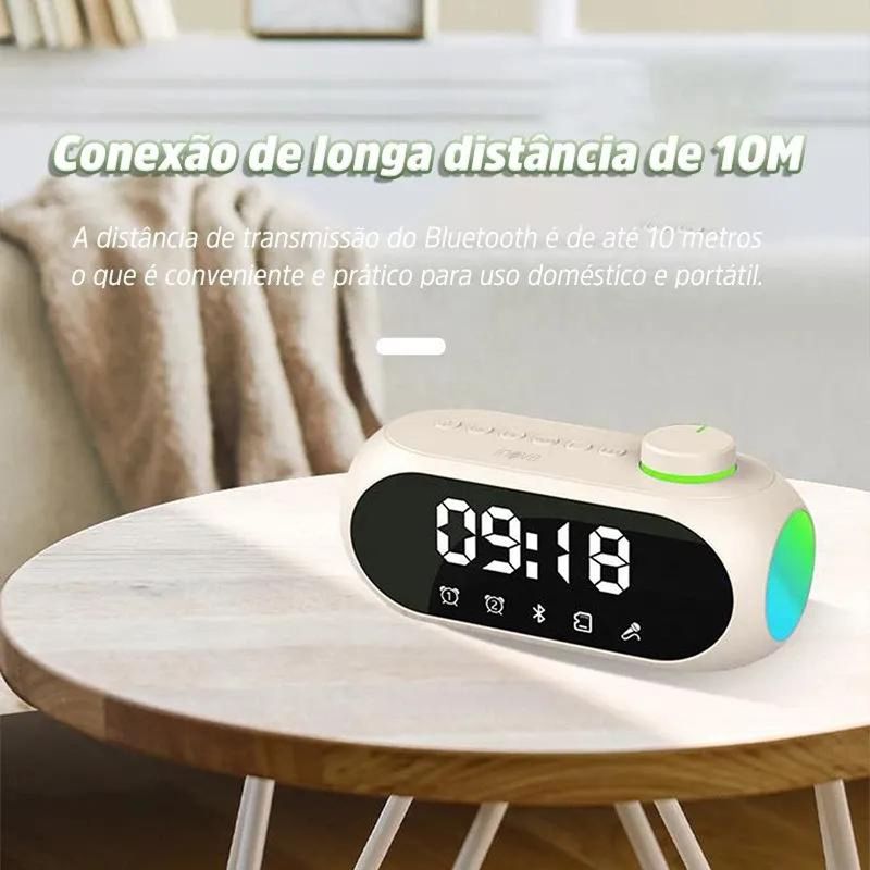 caixa de som inova com alarme branco rad-12569 (mp)