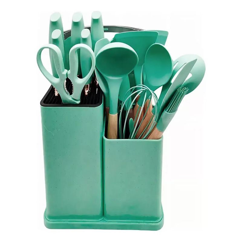 conjunto de cozinha bazike verde (mp)