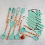 conjunto de cozinha bazike verde (mp)
