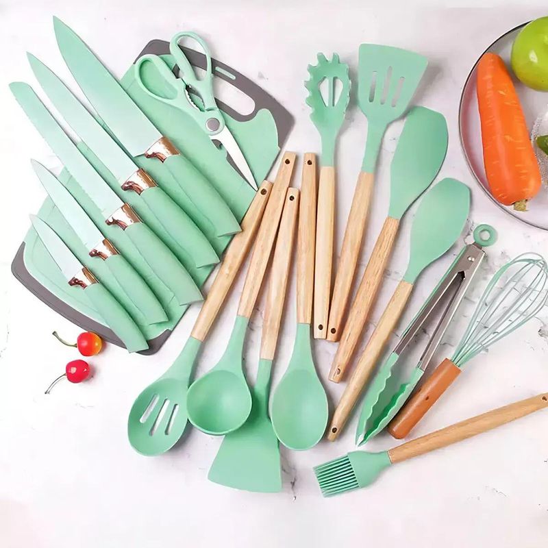 conjunto de cozinha bazike verde (mp)