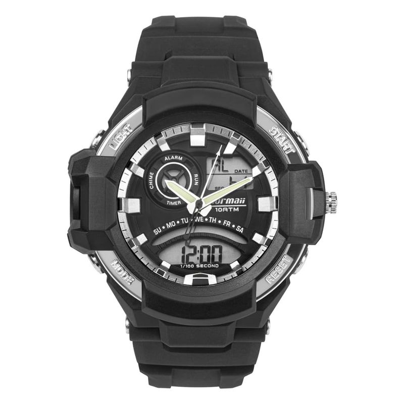 relógio masculino mormaii preto mo19501/8p