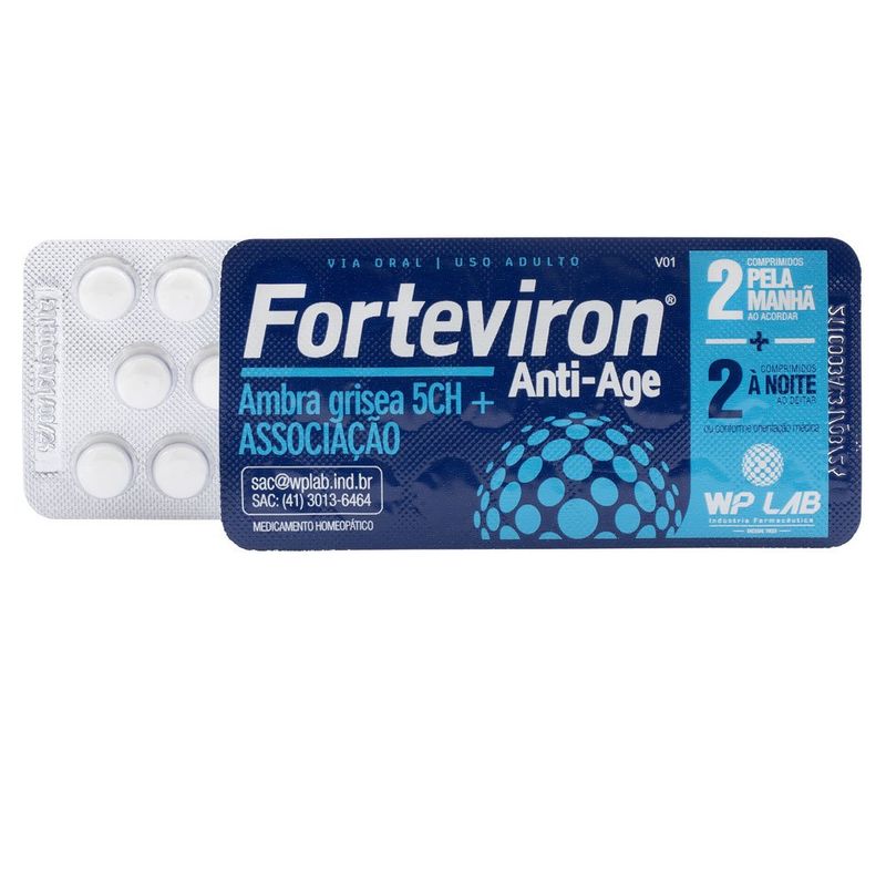 forteviron anti-age 250mg 60 comprimidos ambra grisea 5ch+ associações