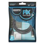 cabo hdmi santana 8k hdr 2.1 1.5 metros pix (mp)