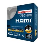cabo hdmi brasforma 2.0 com 15 metros (mp)