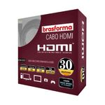 cabo hdmi brasforma 4k 2.0v 30 metros (mp)