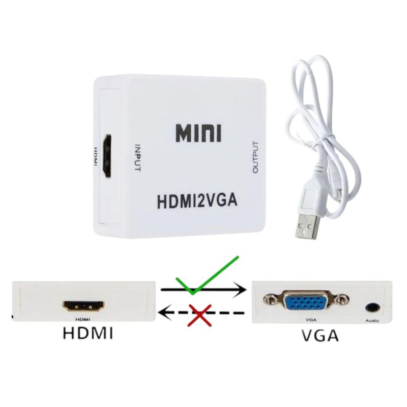 conversor hdmi para vga fc fontes com áudio e vídeo (mp)