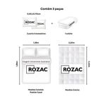 kit colcha casal rozac 3 peças classic azul (mp)