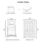 kit colcha solteiro branyl 2 peças gardenia 180x235cm bege (mp)