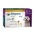 antipulgas e carrapatos simparic para cães 3 comprimidos 10mg 2,6 a 5kg (mp)