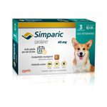 antipulgas e carrapatos simparic para cães 3 comprimidos 40mg 10,1 a 20kg (mp)
