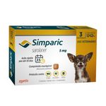 antipulgas e carrapatos simparic para cães 3 comprimidos 5mg 1,3 a 2,5kg (mp)
