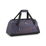 mala de mão puma 47l fundamentals sports bag m cinza laranja (mp)