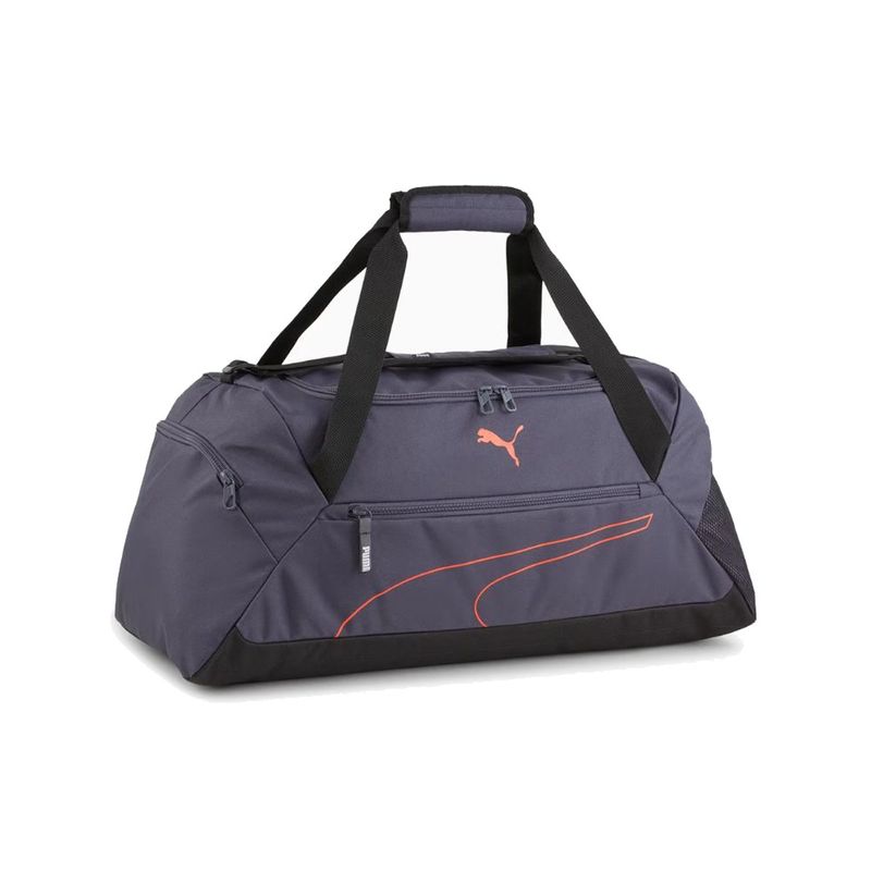 mala de mão puma 47l fundamentals sports bag m cinza laranja (mp)