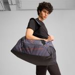 mala de mão puma 47l fundamentals sports bag m cinza laranja (mp)