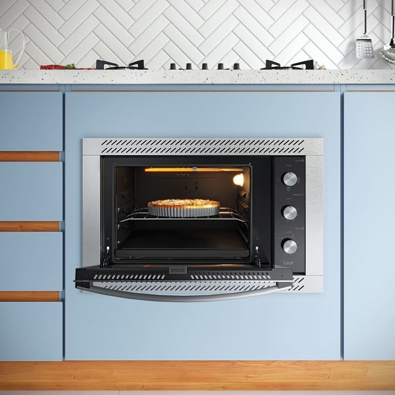 forno elétrico de embutir atlas 44 litros utop 127v inox 300001444