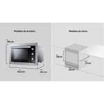 forno elétrico de embutir atlas 44 litros utop 127v inox 300001444