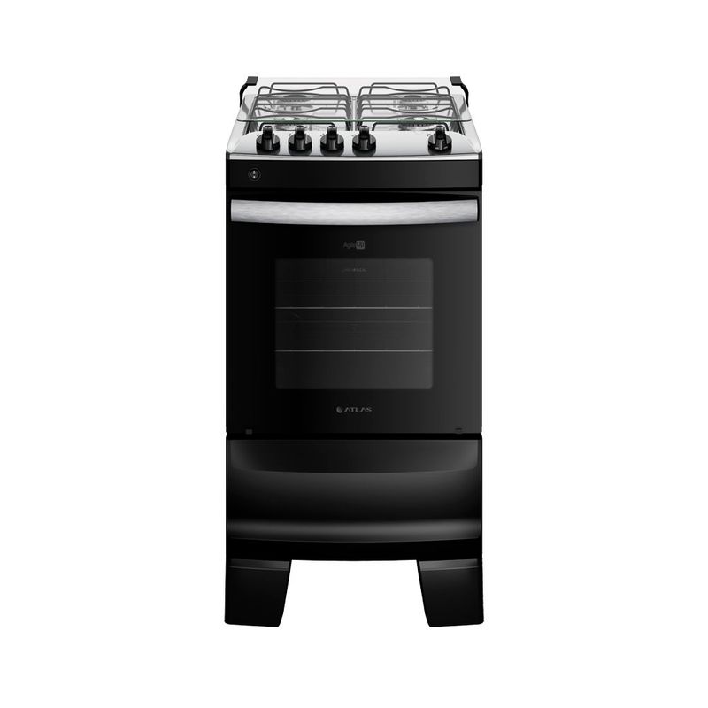 fogão 4 bocas atlas agile preto 300001646