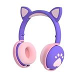 fone de ouvido bluetooth inova gatinha roxo (mp)