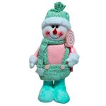 boneco de neve florarte verde e rosa 47cm 9001 (mp)