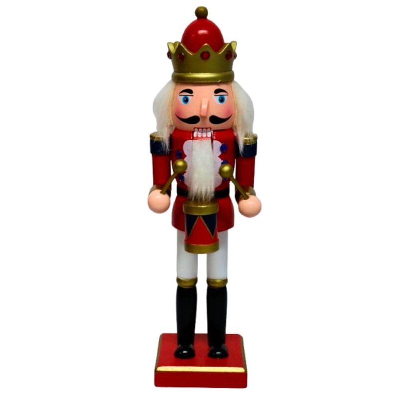 boneco decorativo tok quebra nozes vermelho e branco 25cm z049 (mp)