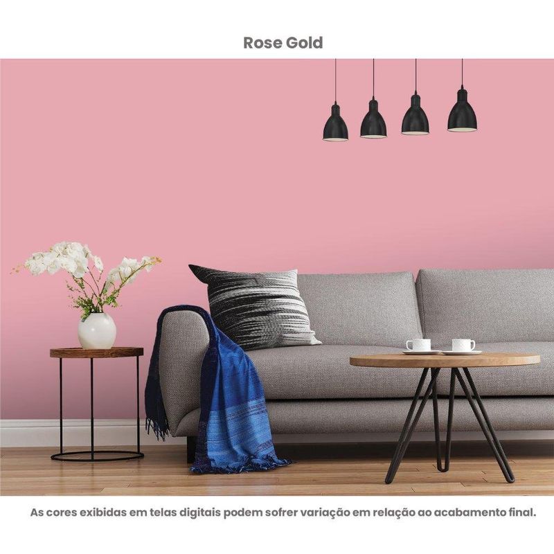 tinta acrílica standard semibrilho hidrotintas 15l brilho e cor rose gold (mp)