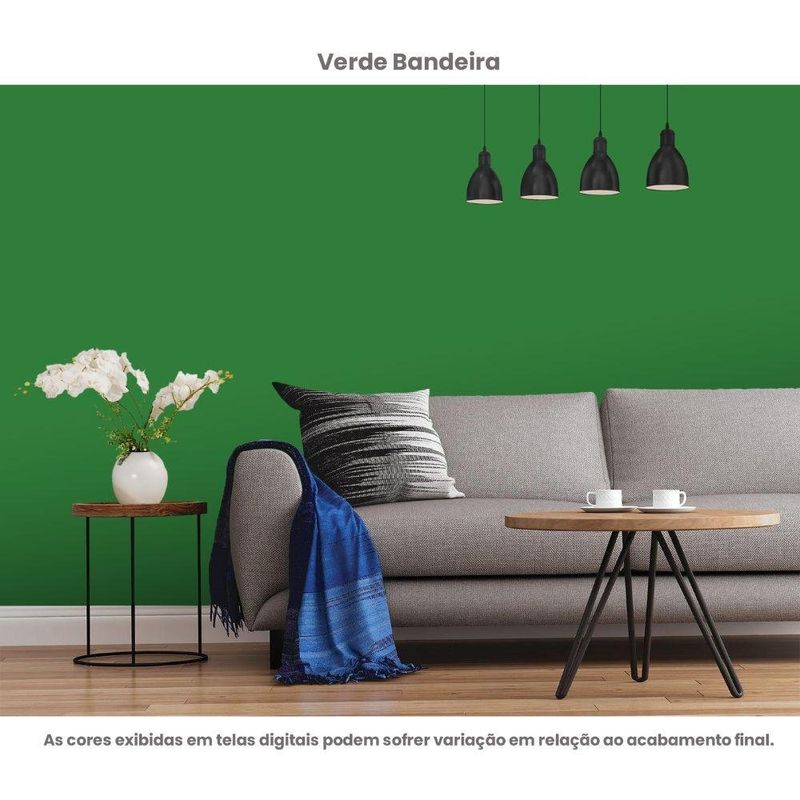 tinta acrílica standard semibrilho hidrotintas 3l brilho e cor verde bandeira (mp)