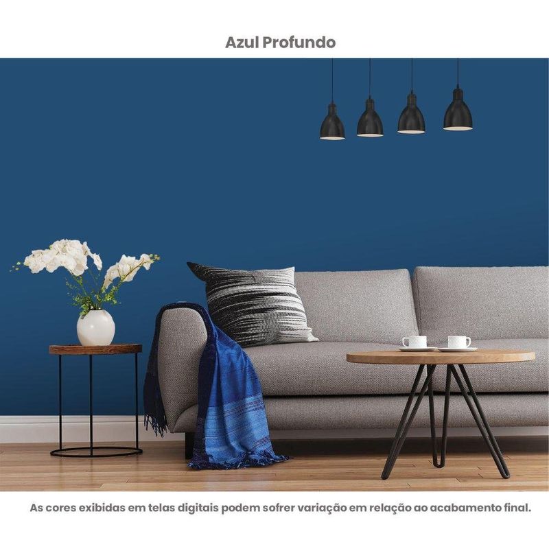 tinta acrílica standard semibrilho hidrotintas 3l brilho e cor azul profundo (mp)