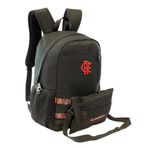 mochila esportiva xeryus flamengo 19l bolsa transversal removível preto 14013 (mp)
